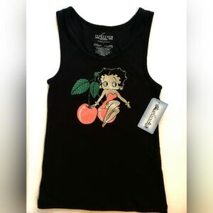 NWT Betty Boop Cherry Tank Top Women's Size Large